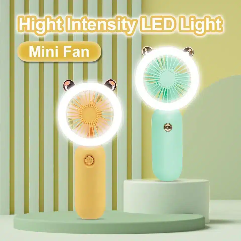 2-in-1 Personal Portable Fan with LED