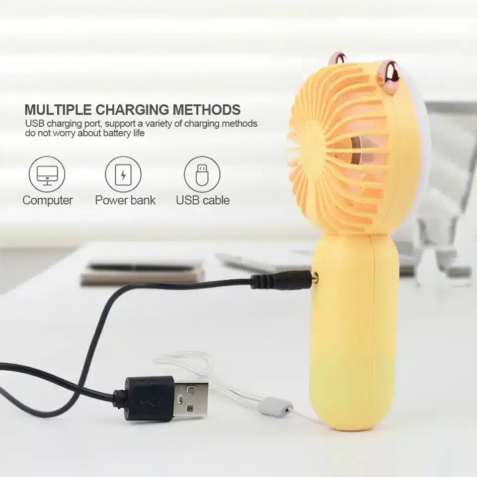 2-in-1 Personal Portable Fan with LED